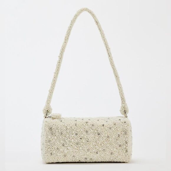 ZARA PEARL MINI DUFFEL BAG BRIDAL - Picture 1 of 16